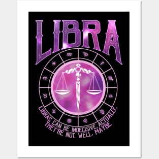 Libra Zodiac Sign Funny Astrology Horoscope Birthday Posters and Art